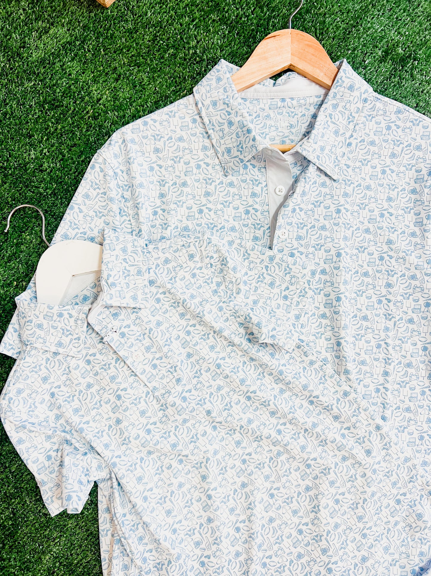 SSCO Youth Biggest Fan Printed Polo - Powder Blue