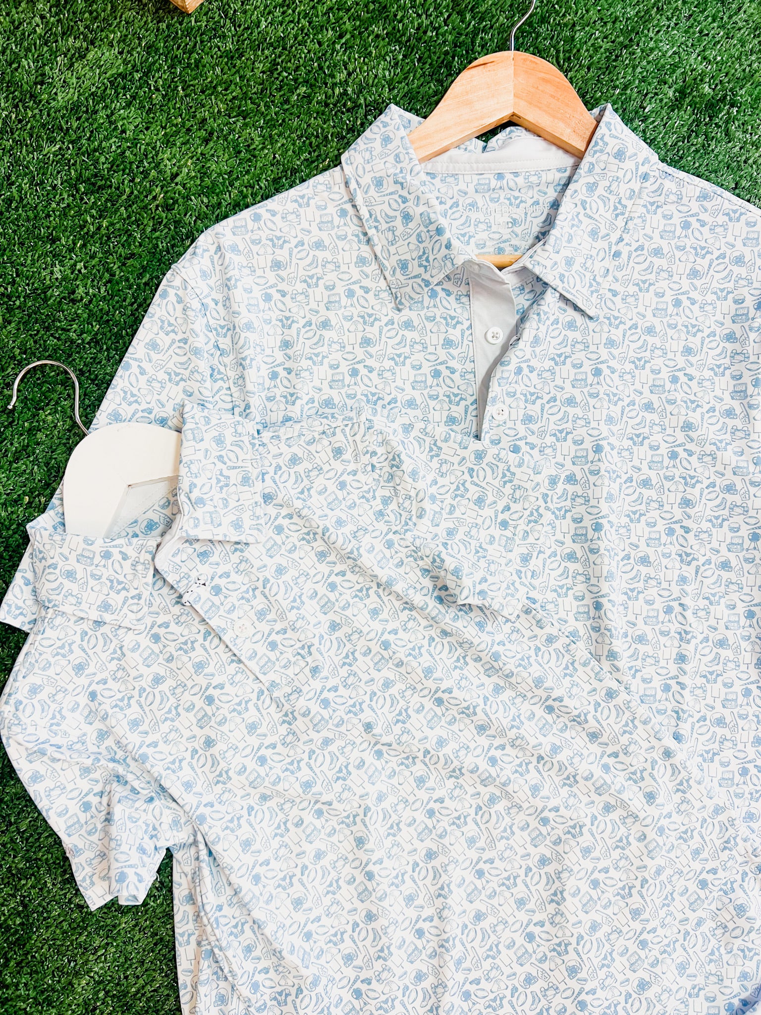 SSCO Youth Biggest Fan Printed Polo - Powder Blue