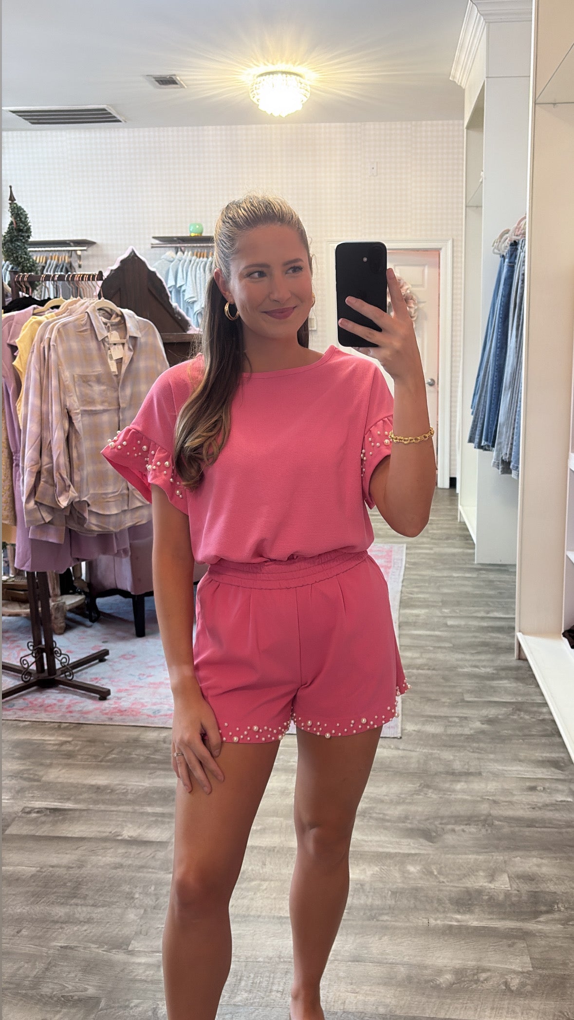 Pearl Play Lounge Set - Hot Pink