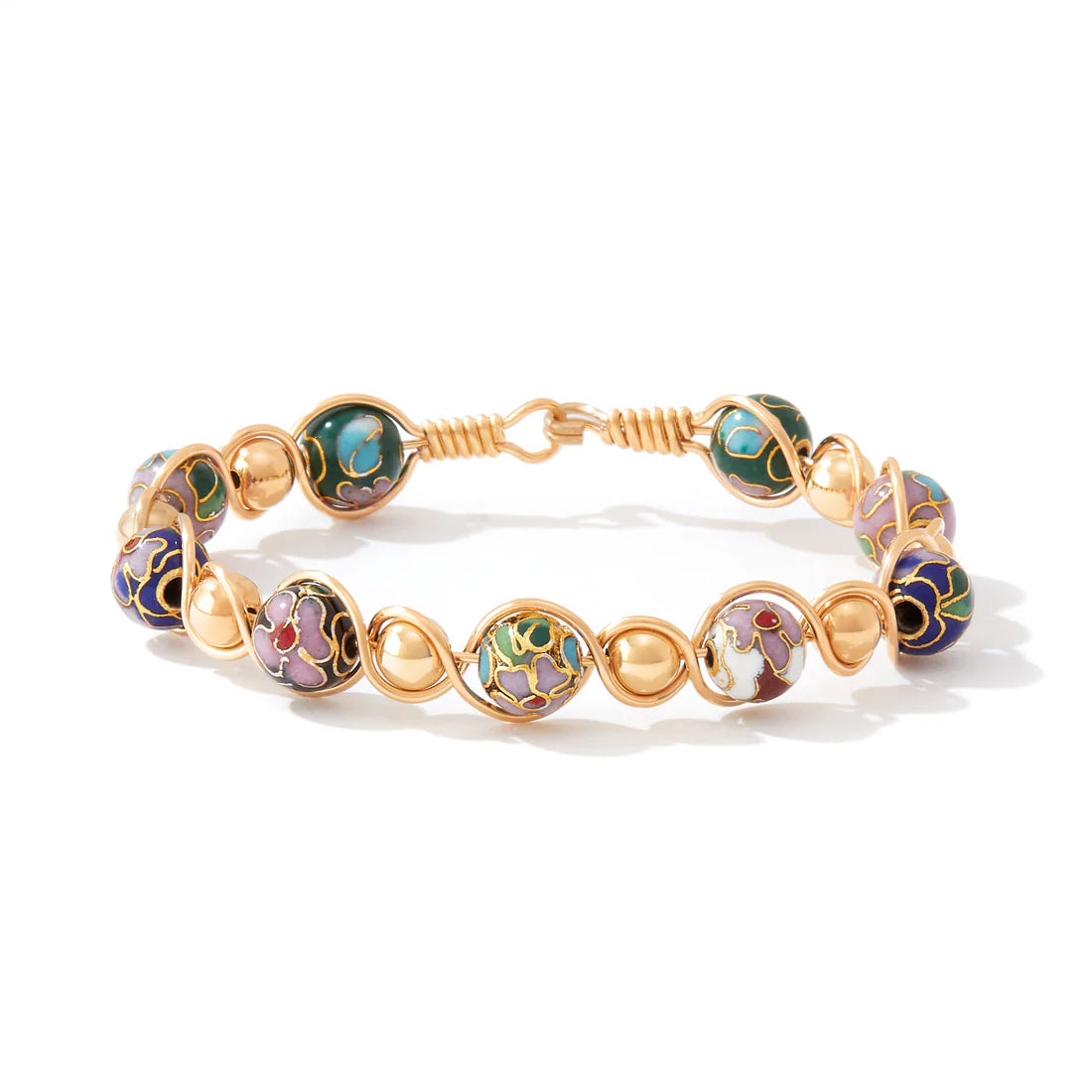 Cloisonne Bracelet - 14K Gold Artist Wire