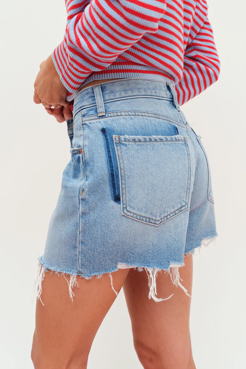 Daze Crossroads Mid Rise Loose Short - Pulse