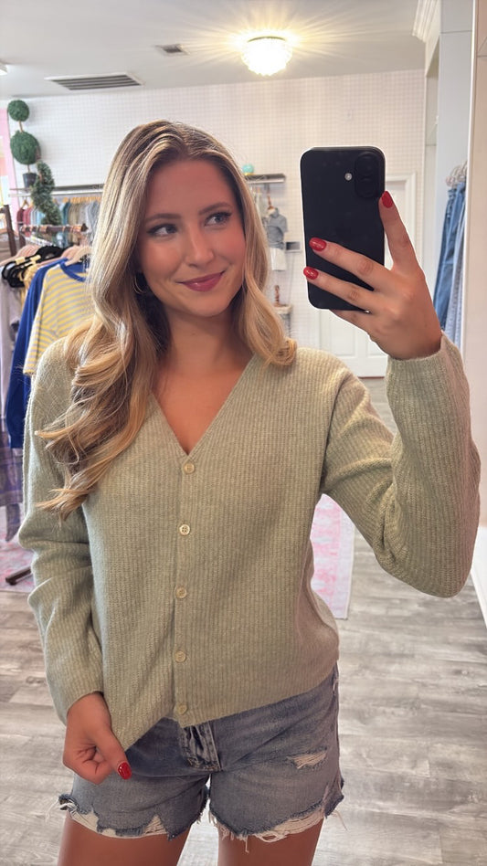 Z Supply Emile Cardigan - Bay Leaf