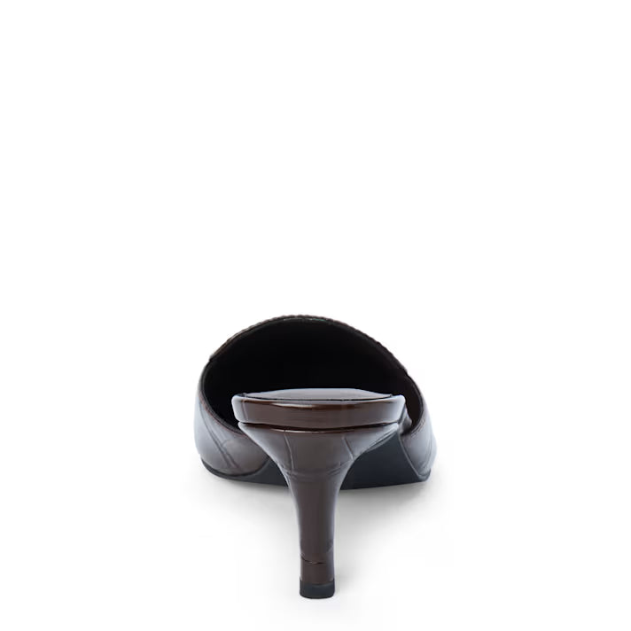 Davey Coconuts by Matisse Heel Mule - Espresso Croc