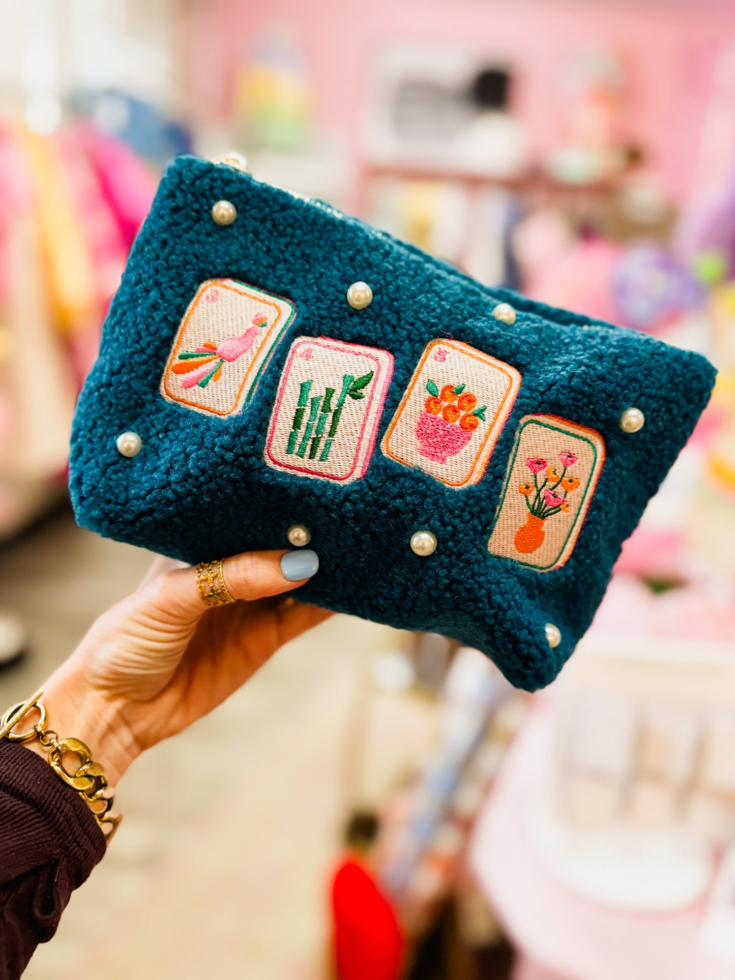 Teddy Pouch - It's Mahj Time