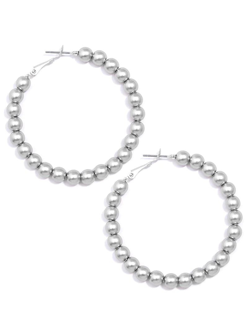 Matte Magic Beaded Hoop Earrings