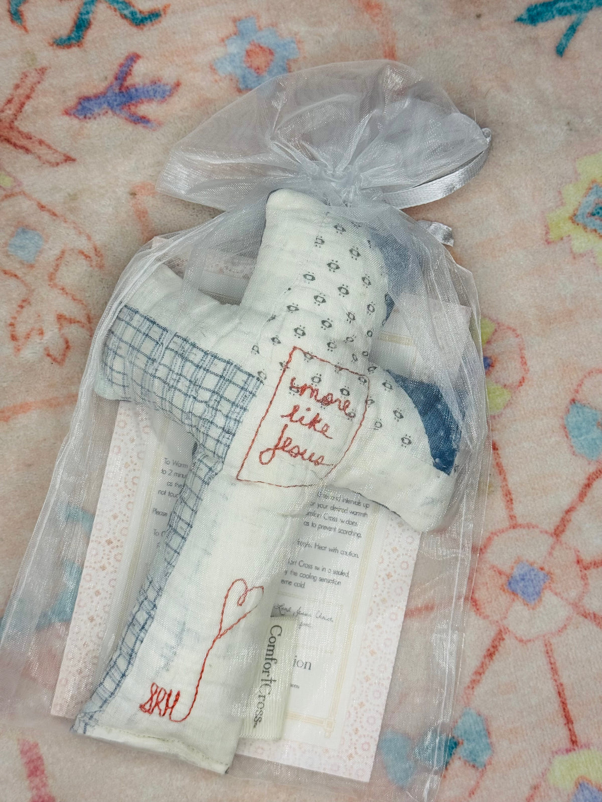 Comfort Crosses - Less Like Me (White/Blue) - Lavender Scent
