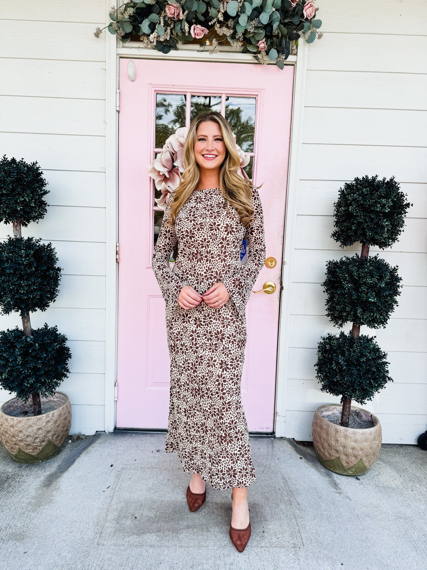 Z Supply Campbell Floral Maxi Dress - Chocolate Cherry