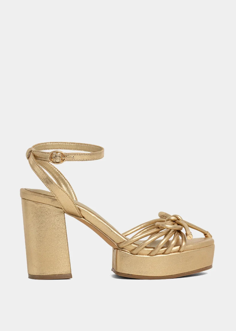Edith Block Heel - Gold