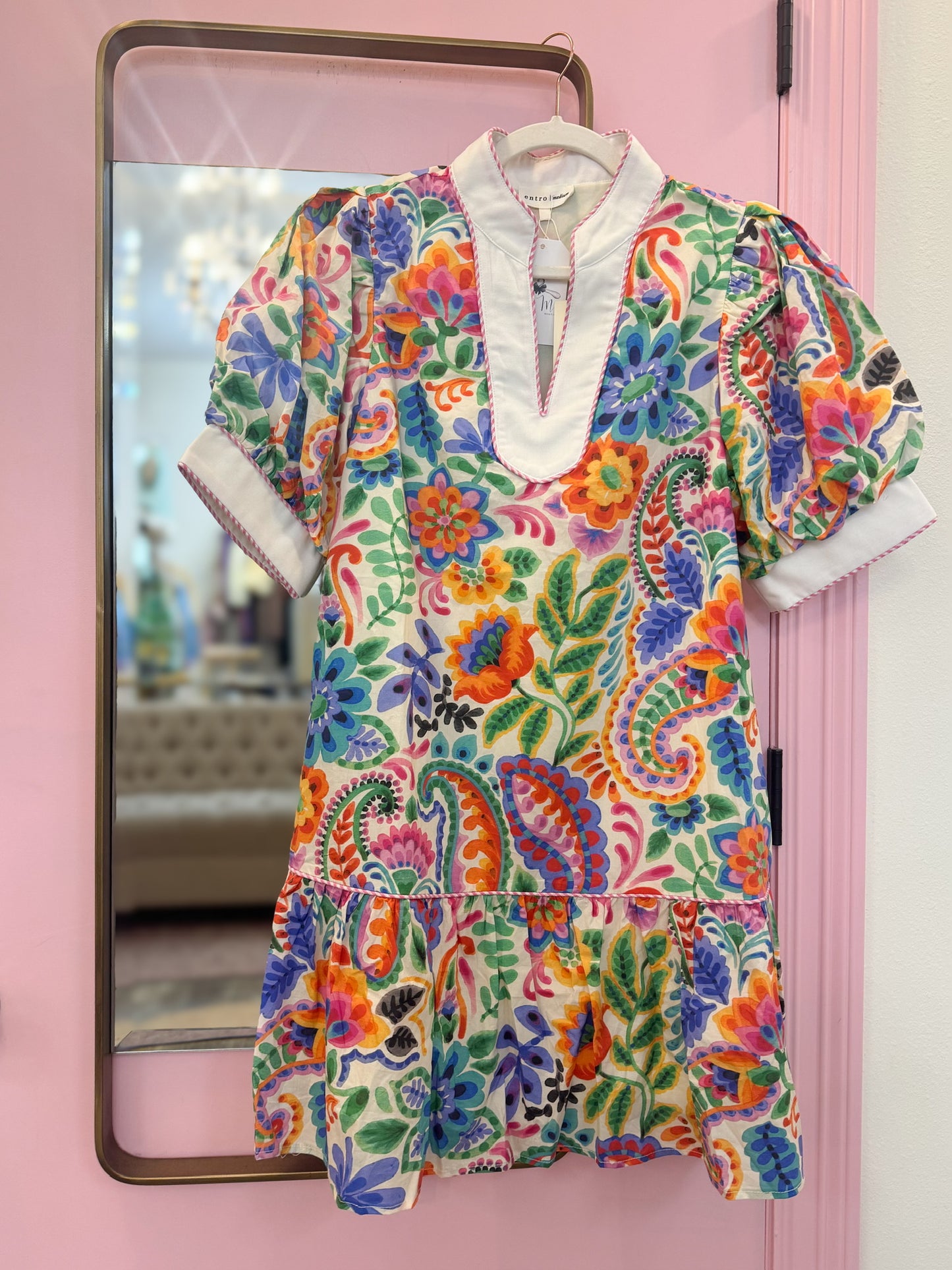 Fiesta Party Paisley Babydoll Dress - Multi