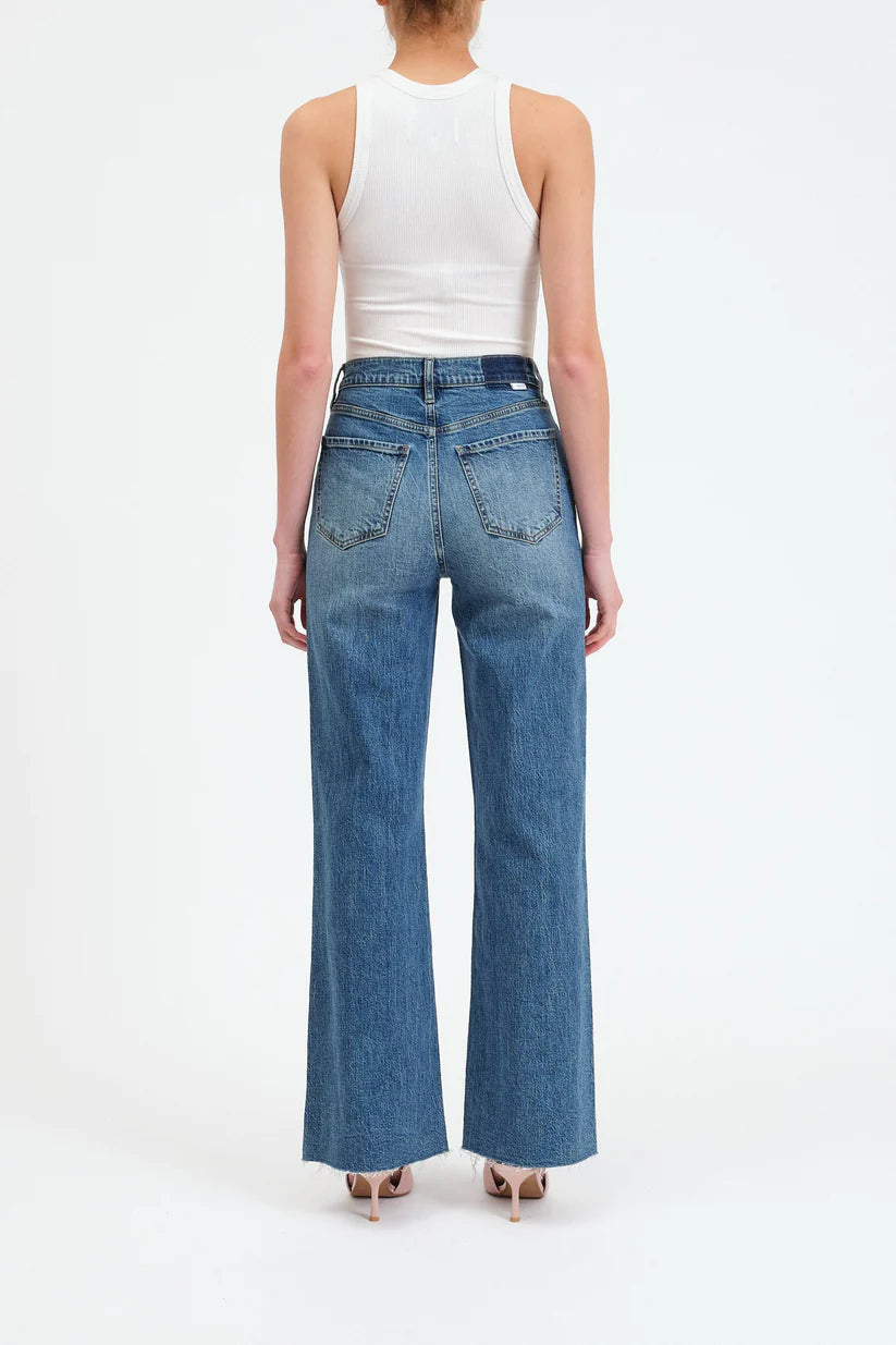 Daze Far Out Wide Leg High Rise Denim - Stunner