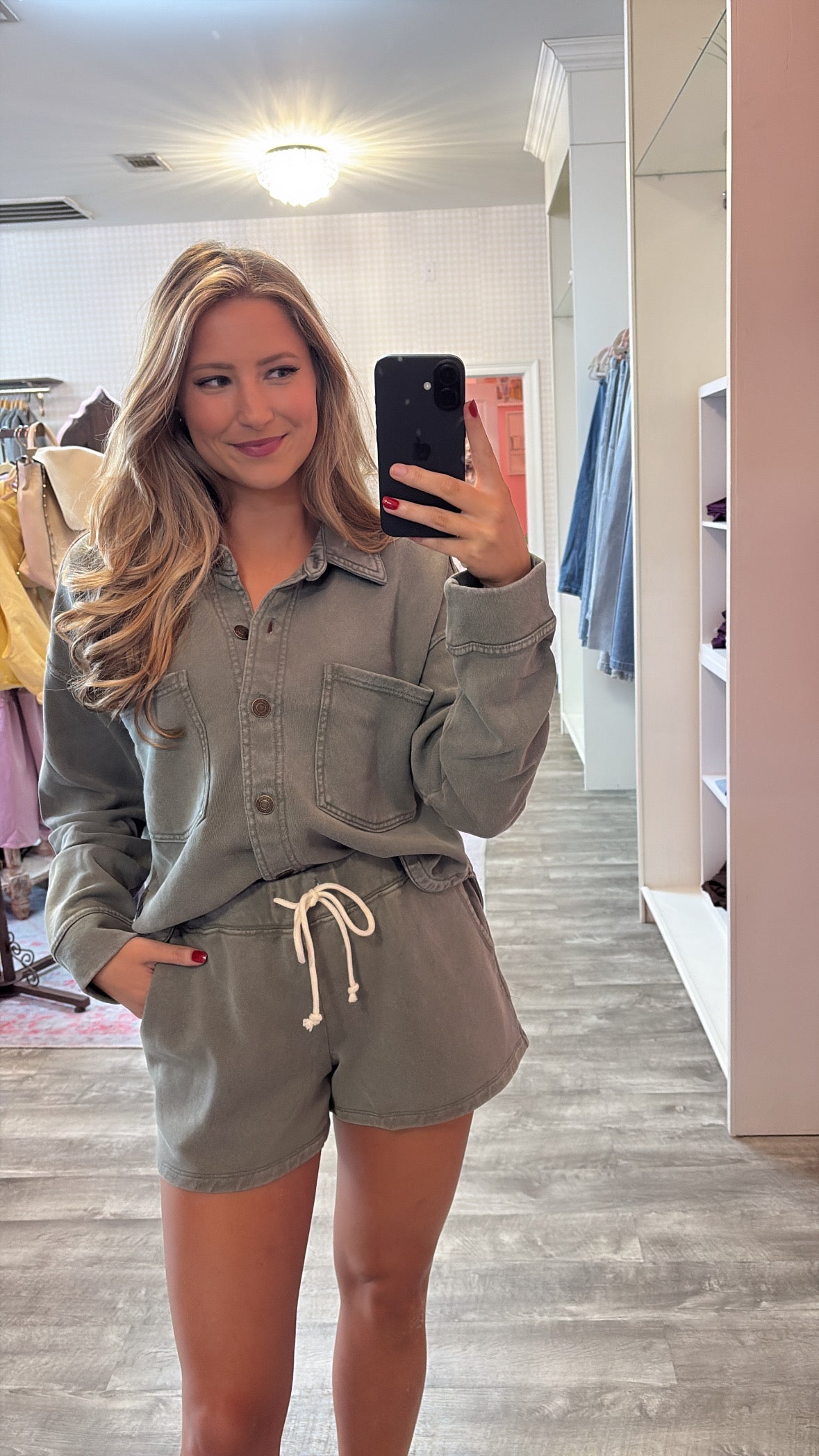 Z Supply All Day Cropped Knit Jacket - Hunter Green