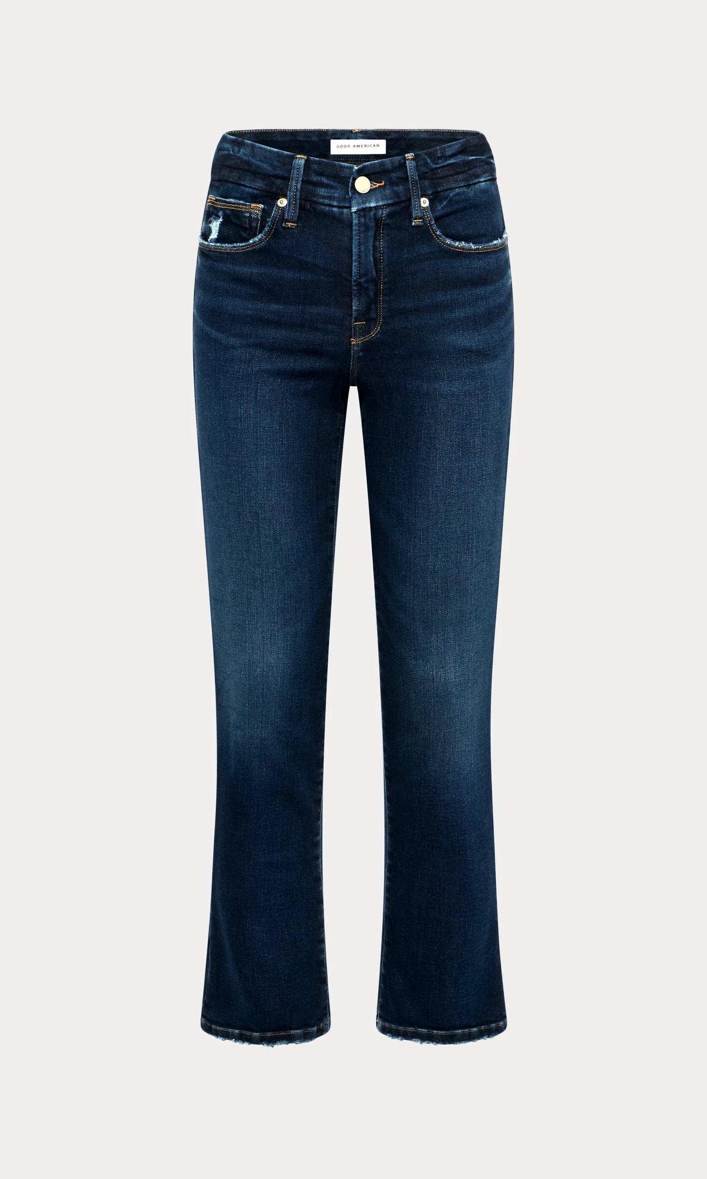 Good American Soft Tech Good Legs Straight Jeans - Indigo
