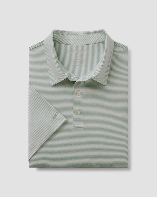 SSCO Heather Madison Stripe Polo - Dusty Olive