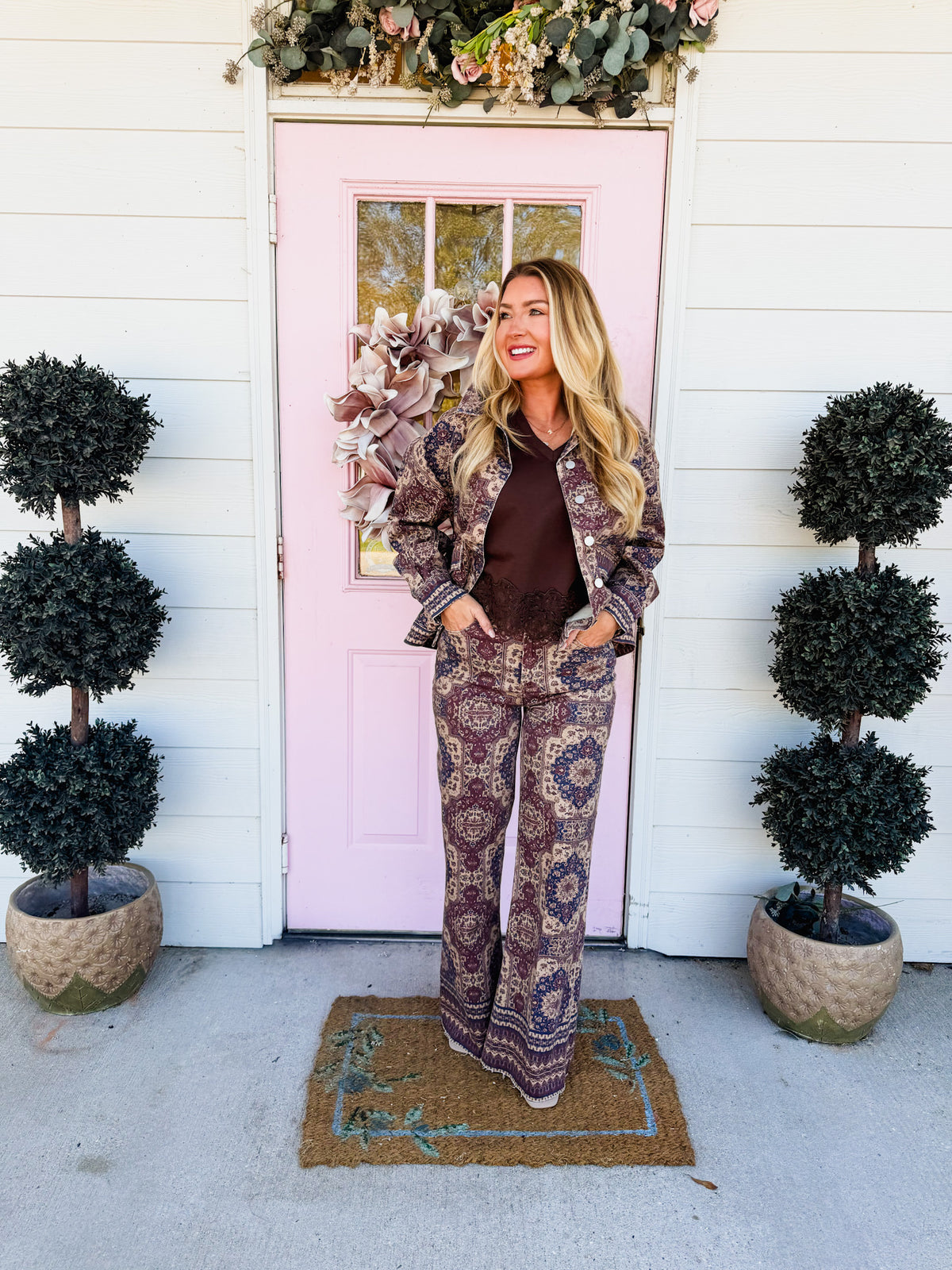 Dear John Fiona Wide Leg Jean - Persian Tapestry