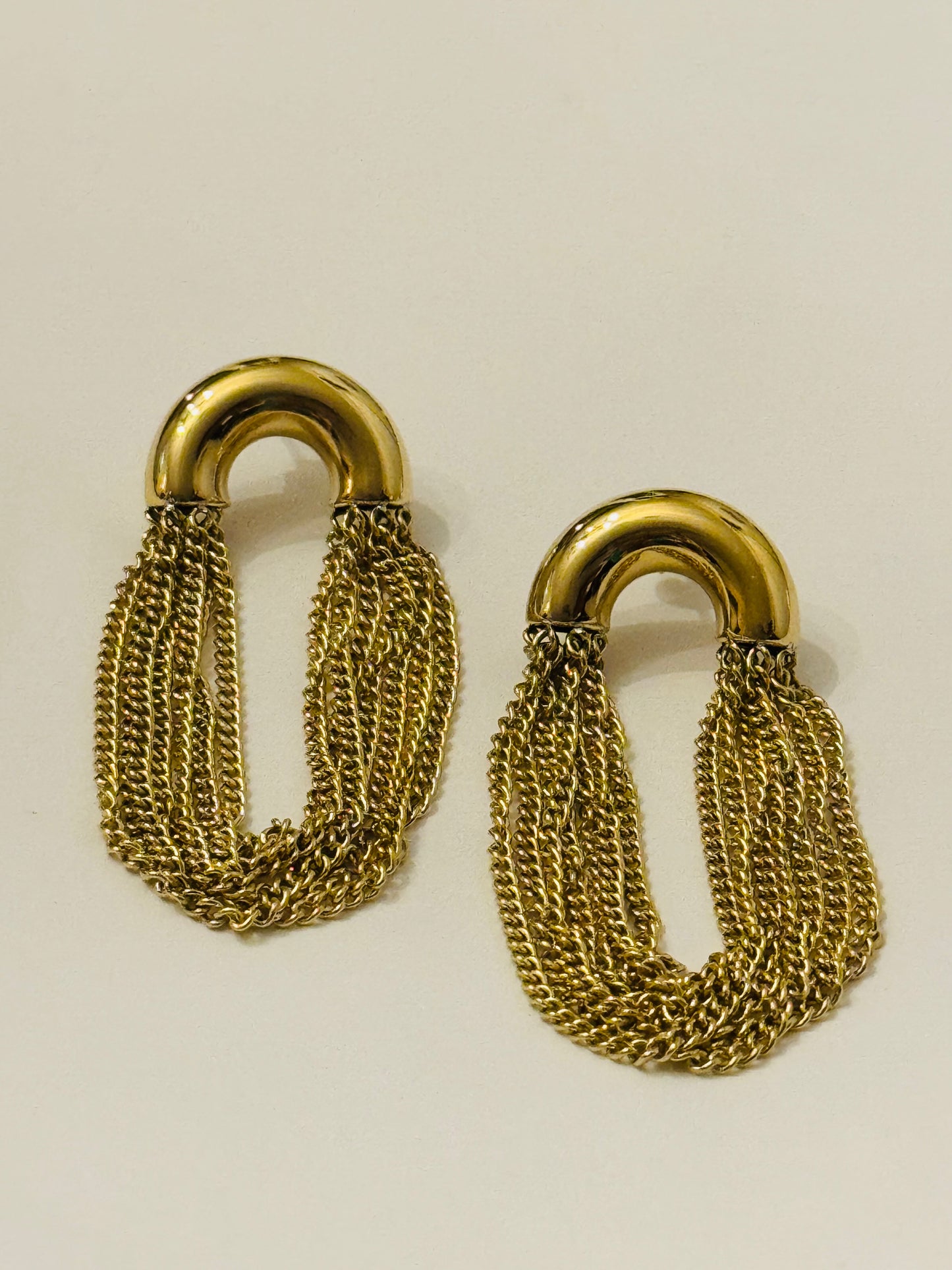 Sawyer Gold Chain Tassel Earrings
