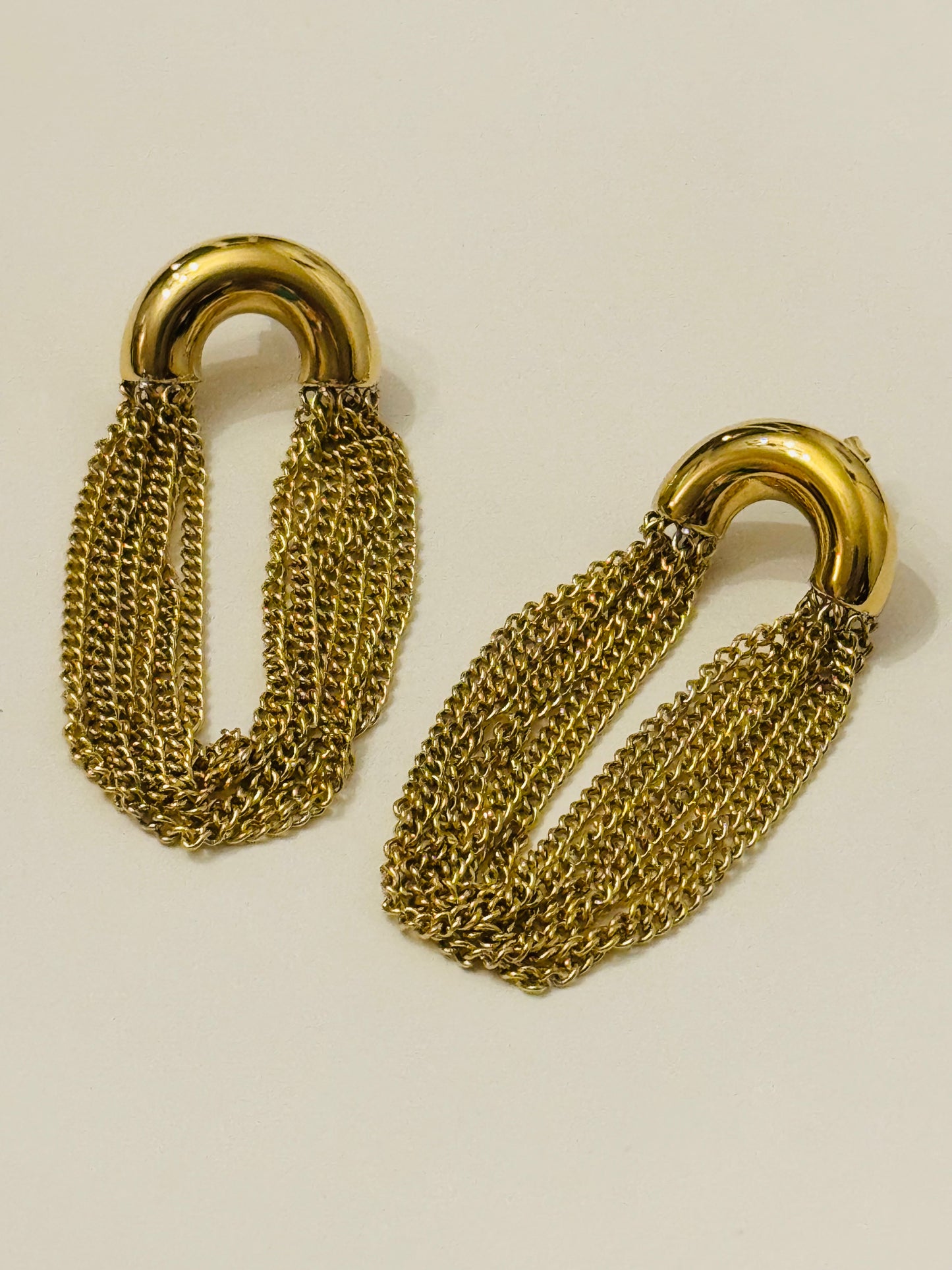 Sawyer Gold Chain Tassel Earrings