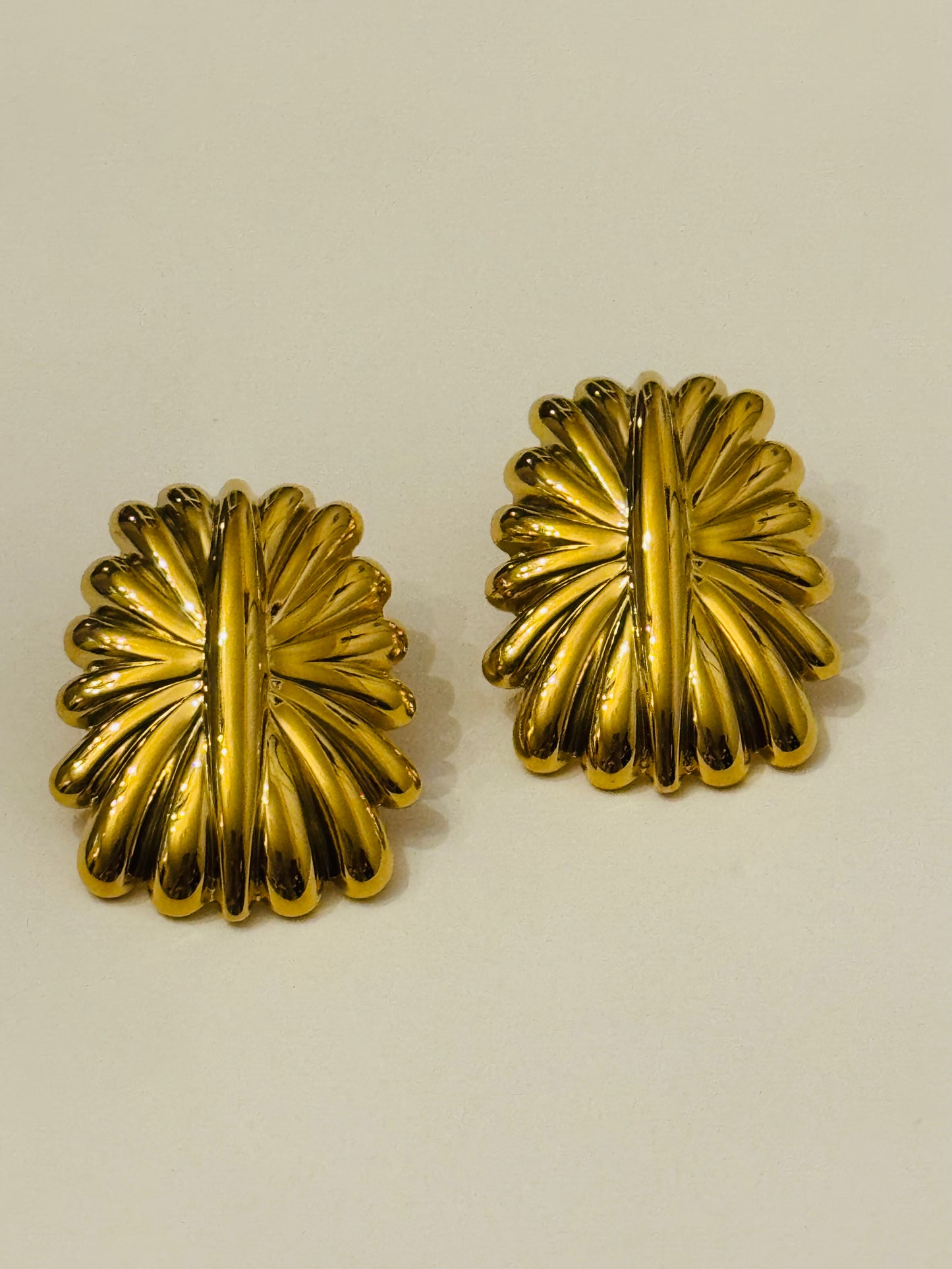 Rose Textured Gold Studs
