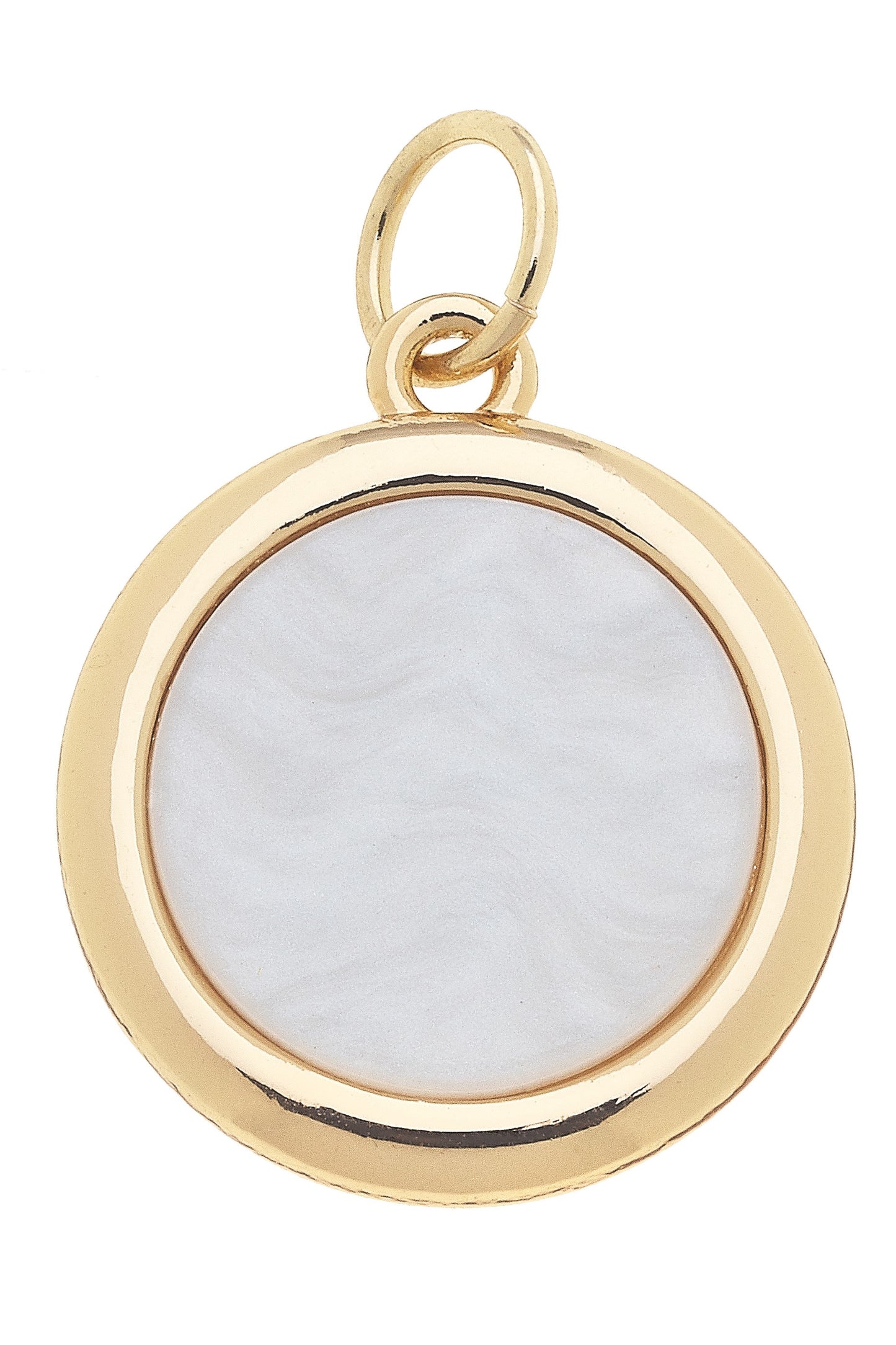 Circle Outline Charm in Mother of Pearl