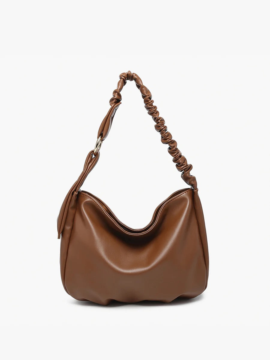 Jennu Jakarta Slouchy Shoulder Bag - Chocolate