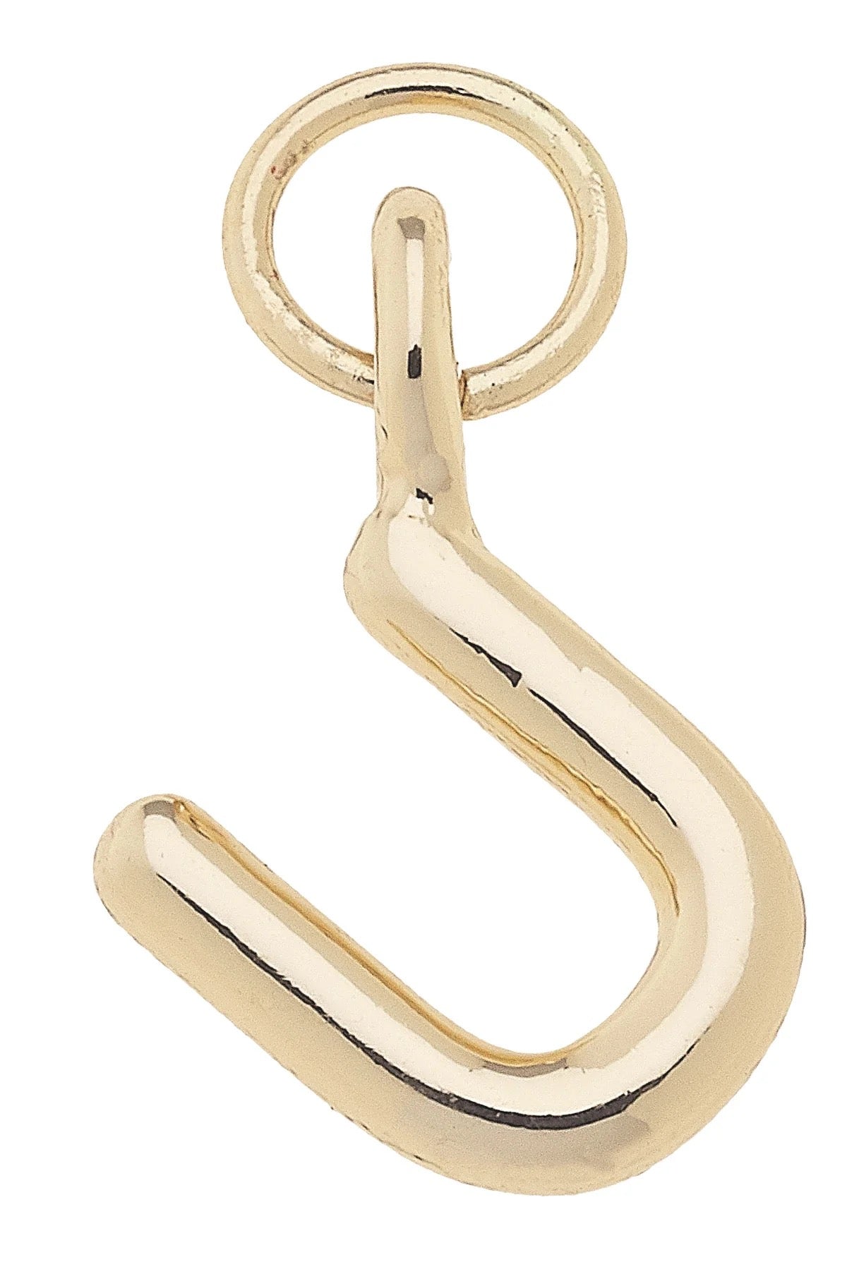 Mini Initial Charm "U" In Shiny Gold