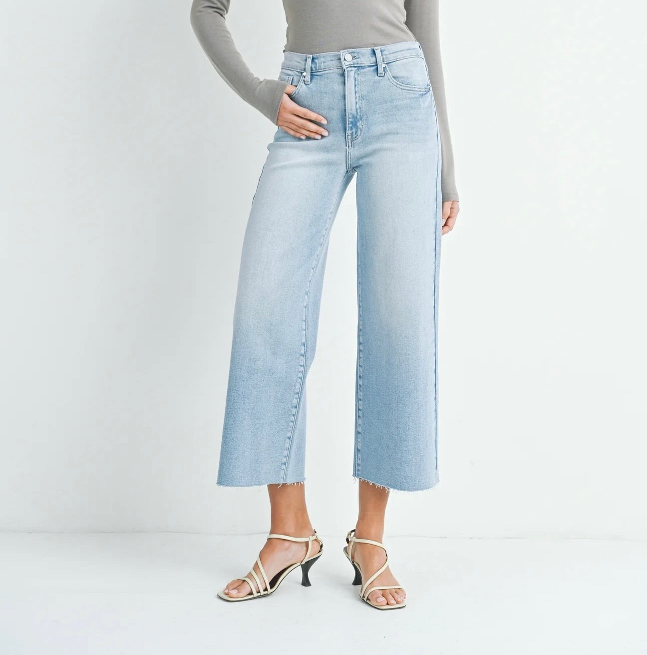Just Black Scissor Cut Wide Leg Jean