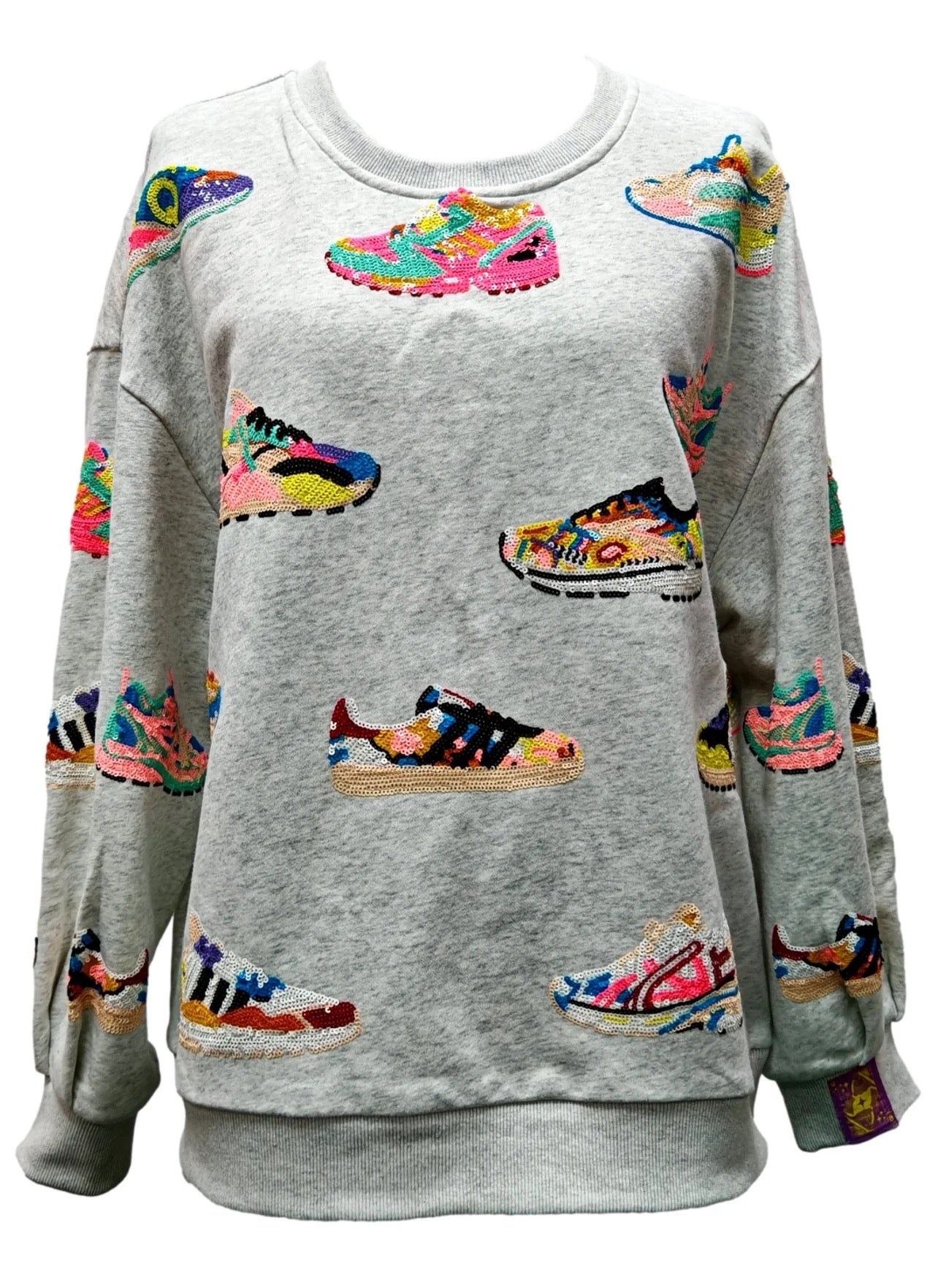 Queen Of Sparkles Neon Sneaker Sweatshirt