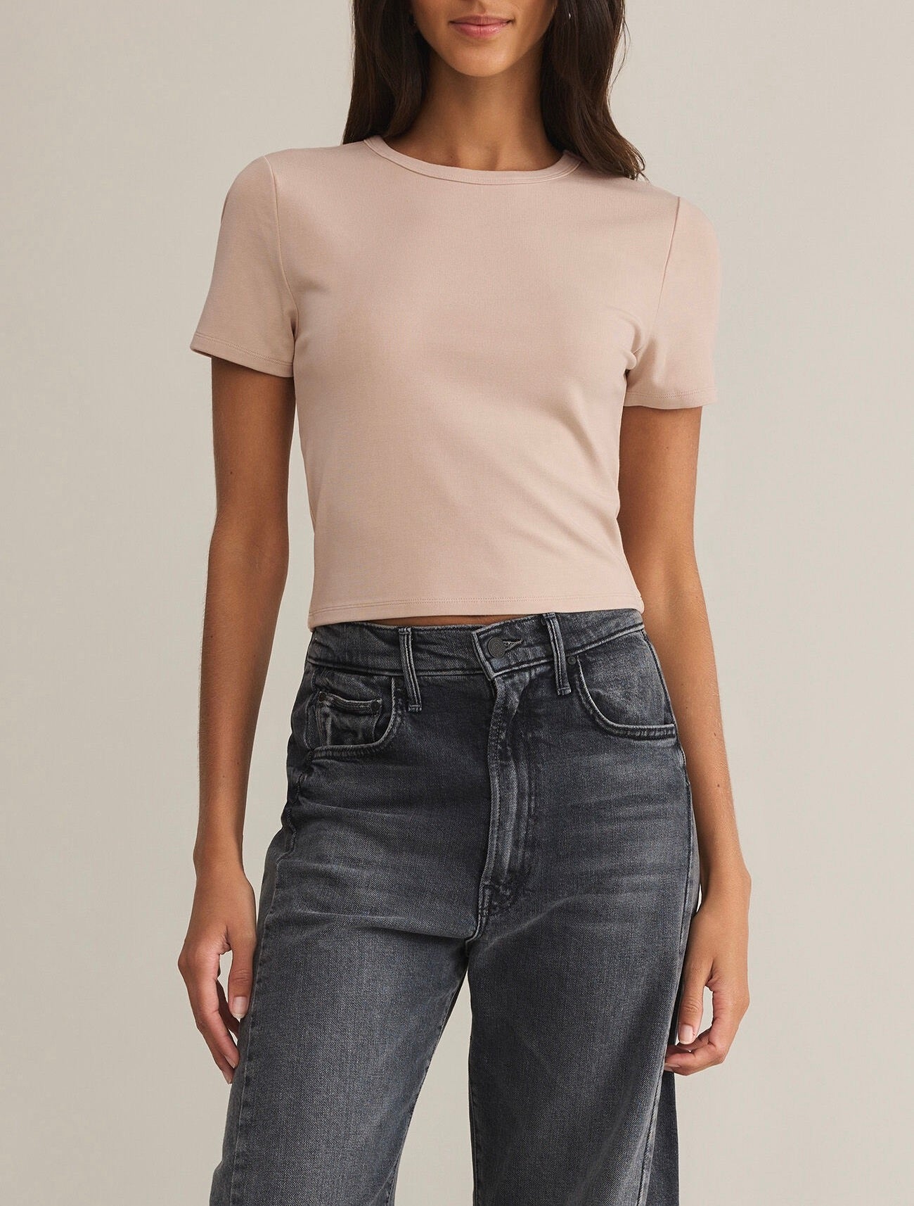 Z Supply Second Skin Crew Top - Parchment