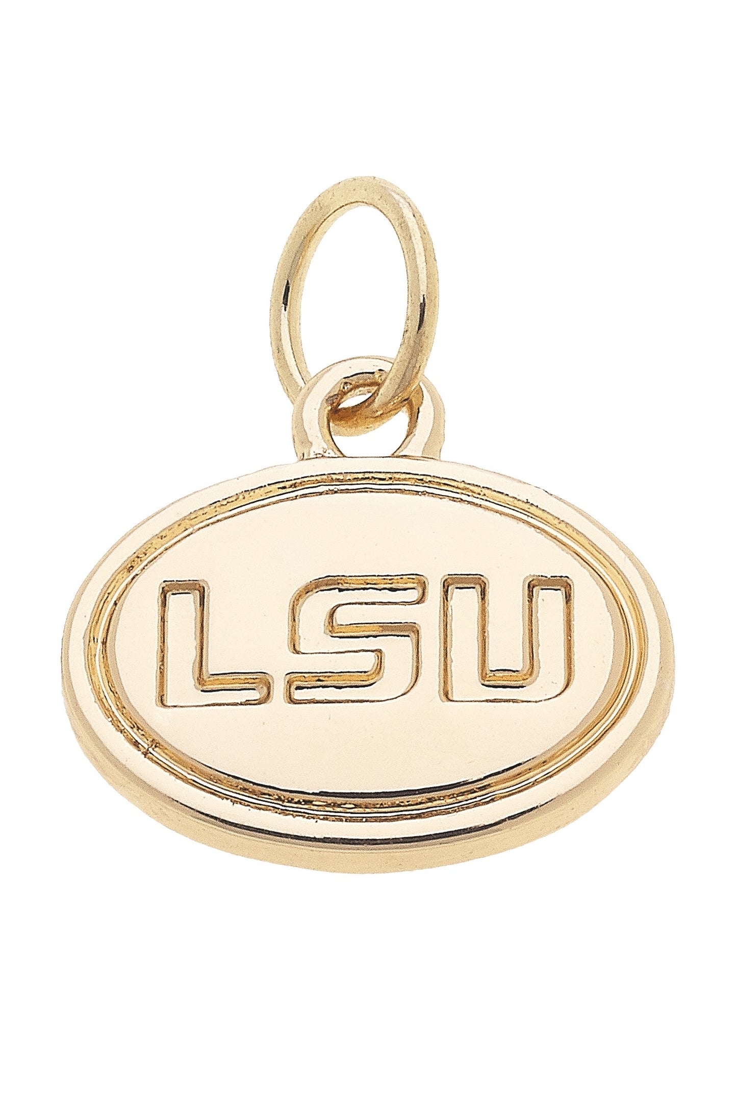 LSU Tigers Shiny Gold Logo Charm