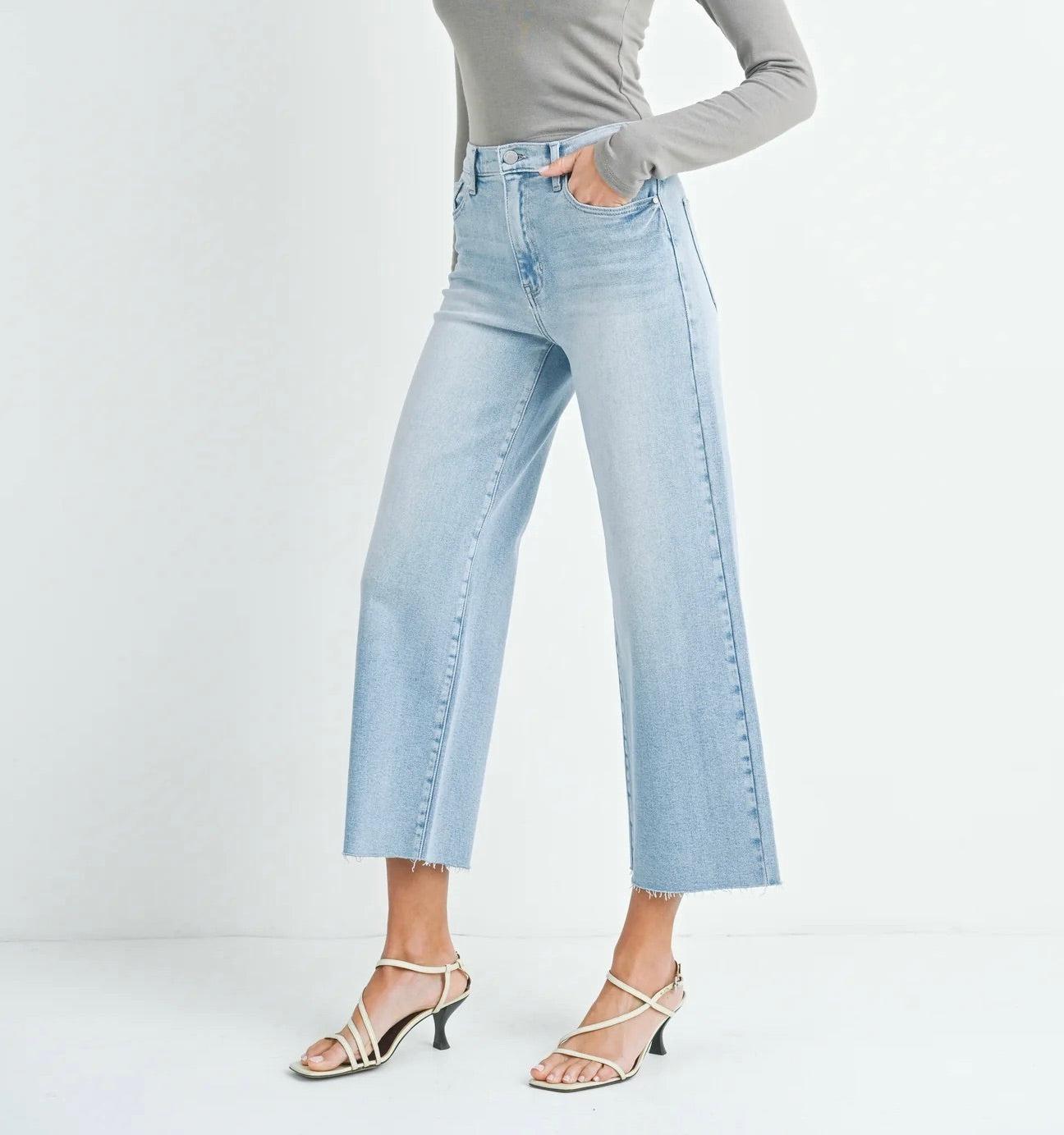 Just Black Scissor Cut Wide Leg Jean