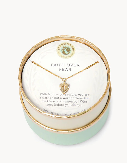 Sea La Vie Necklace Faith Over Fear by Spartina 449