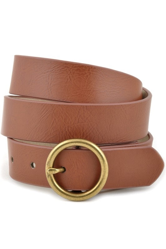 Skinny Belt With Round Buckle