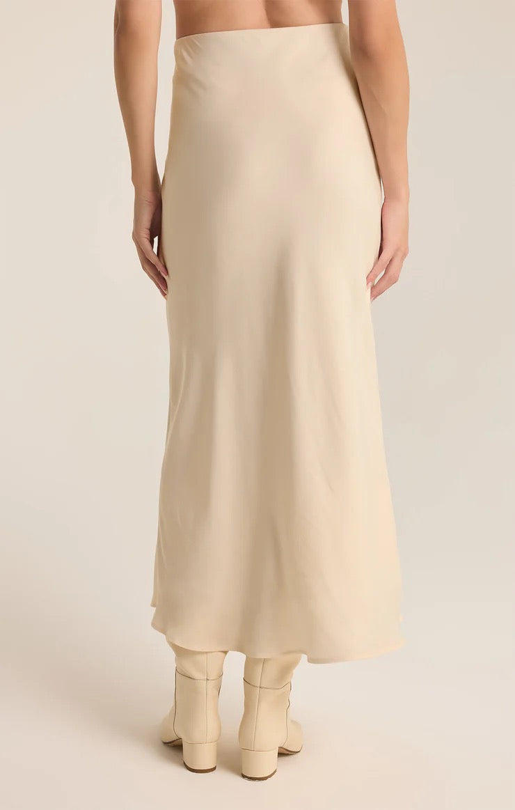 Z Supply Europa Poly Sheen Skirt - Sea Salt