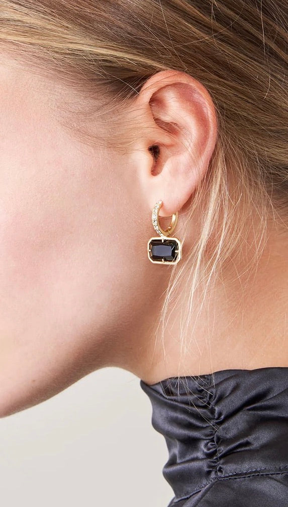 White Hall Earrings Black/Crystal by Spartina 449