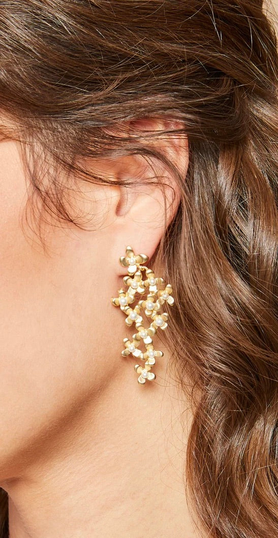 Dripping in Flowers Earrings by Spartina 449