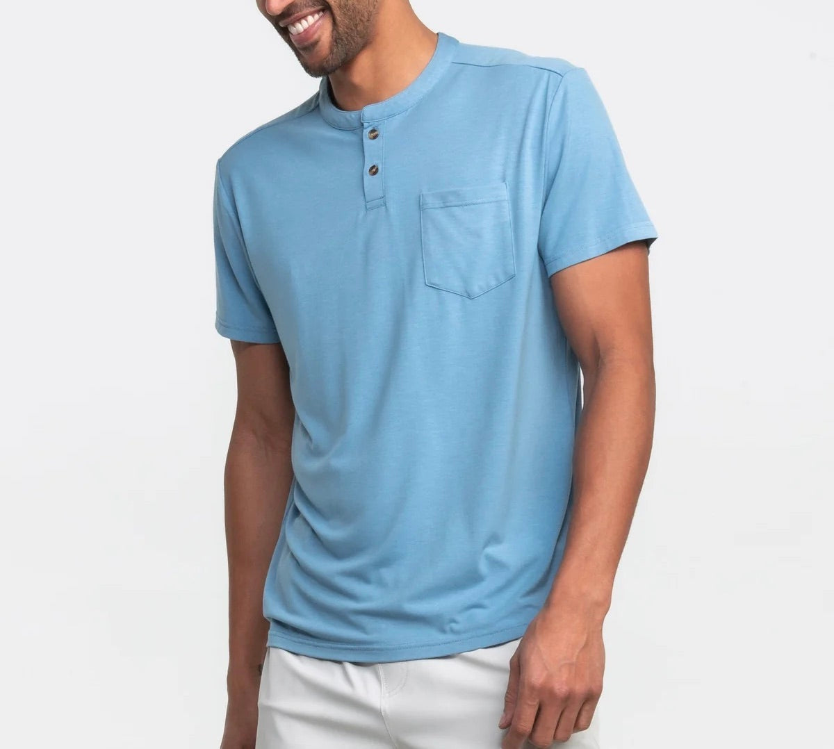 SSCO Max Comfort Henley SS - Marine Blue