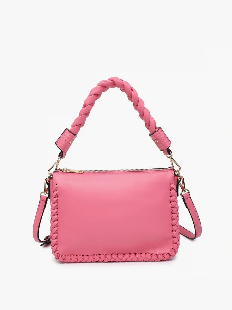 Jen & Co Judith Whipstitch Shoulder Bag - Bubblegum