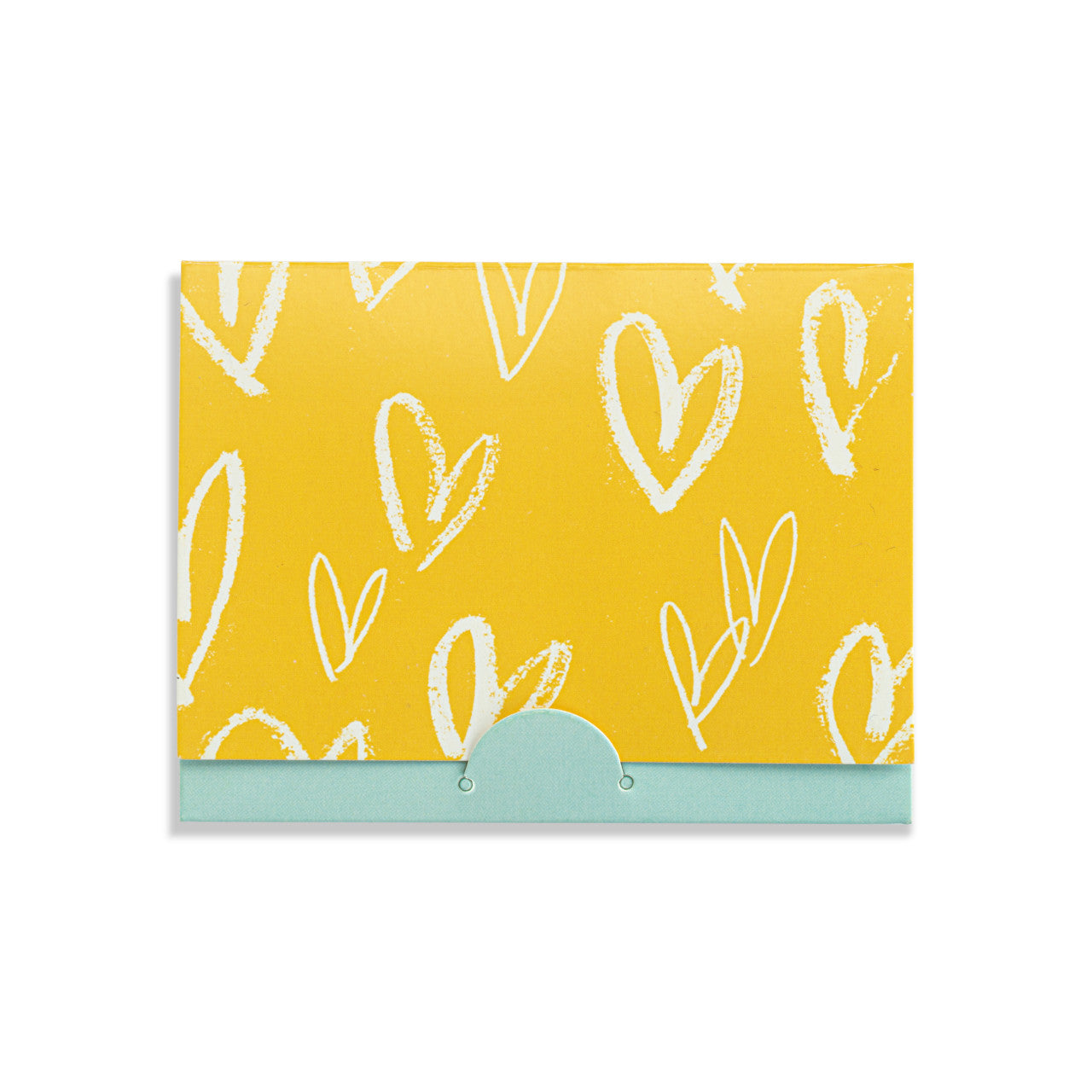 Love You Floral Card & Gold Heart Necklace - 16in