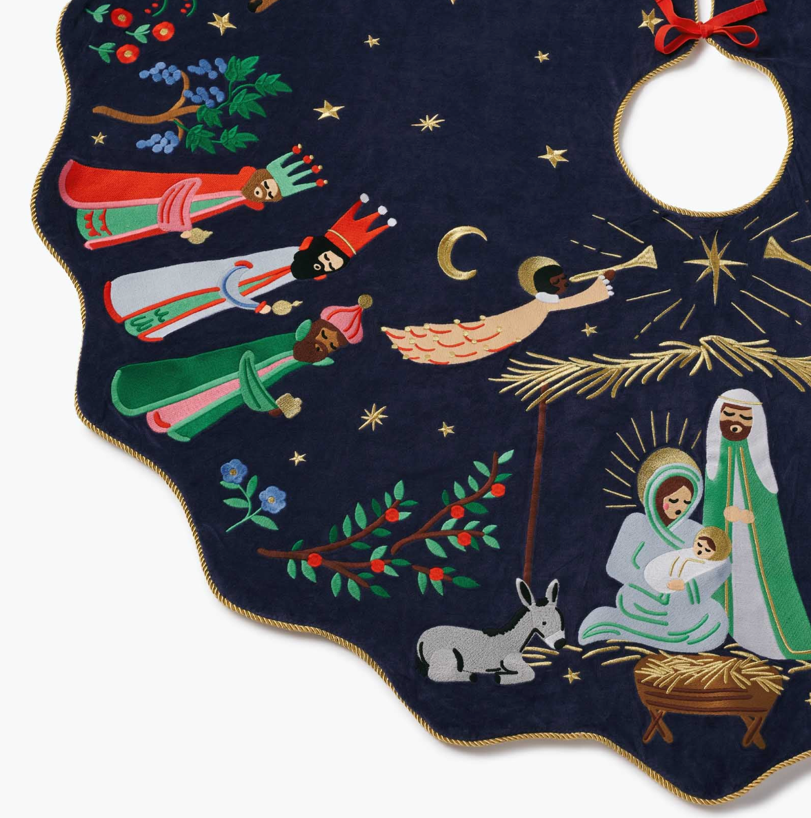 Rifle Paper Co. Nativity Embroidered Tree Skirt