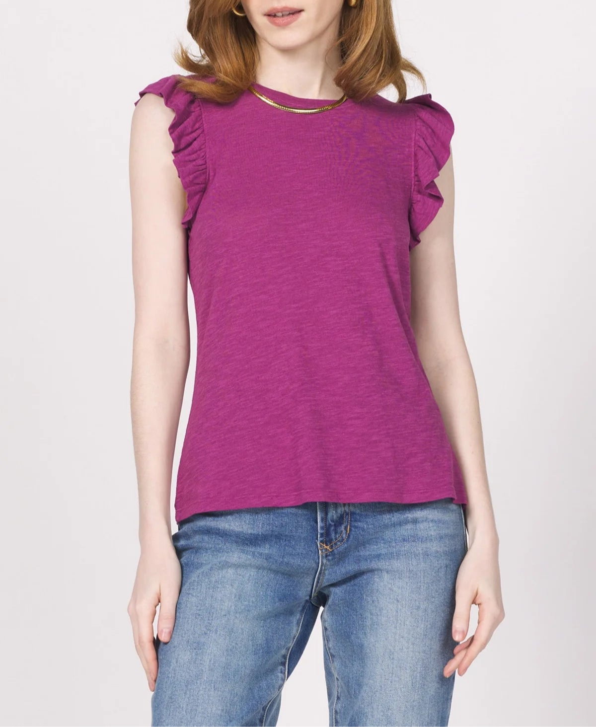 Another Love North Slub Top - Radiant Orchid