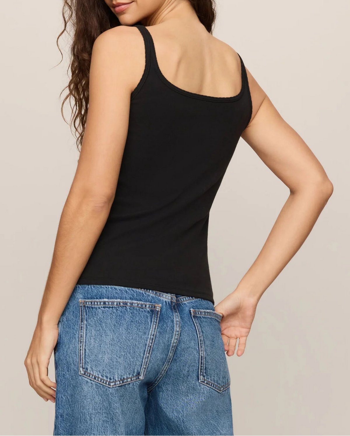 Z Supply Vale Scalloped Tank - Black