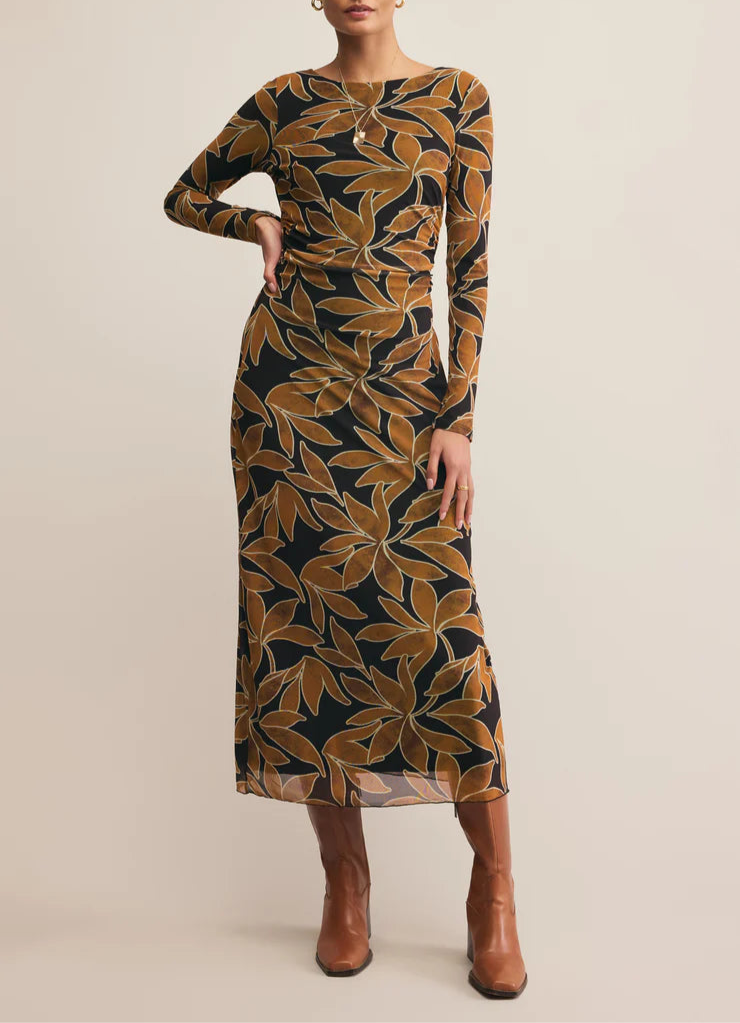 Z Supply Spellbound Mesh Floral Maxi Dress - Coconut