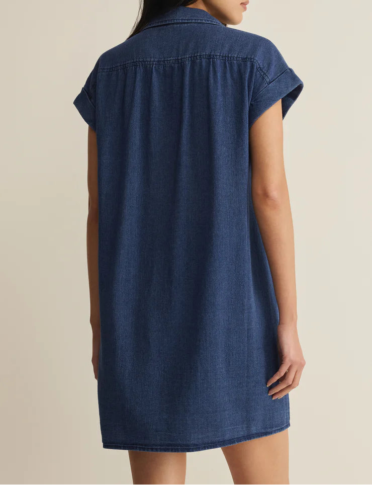 Z Supply Shellbound Twill Dress - Twilight Blue