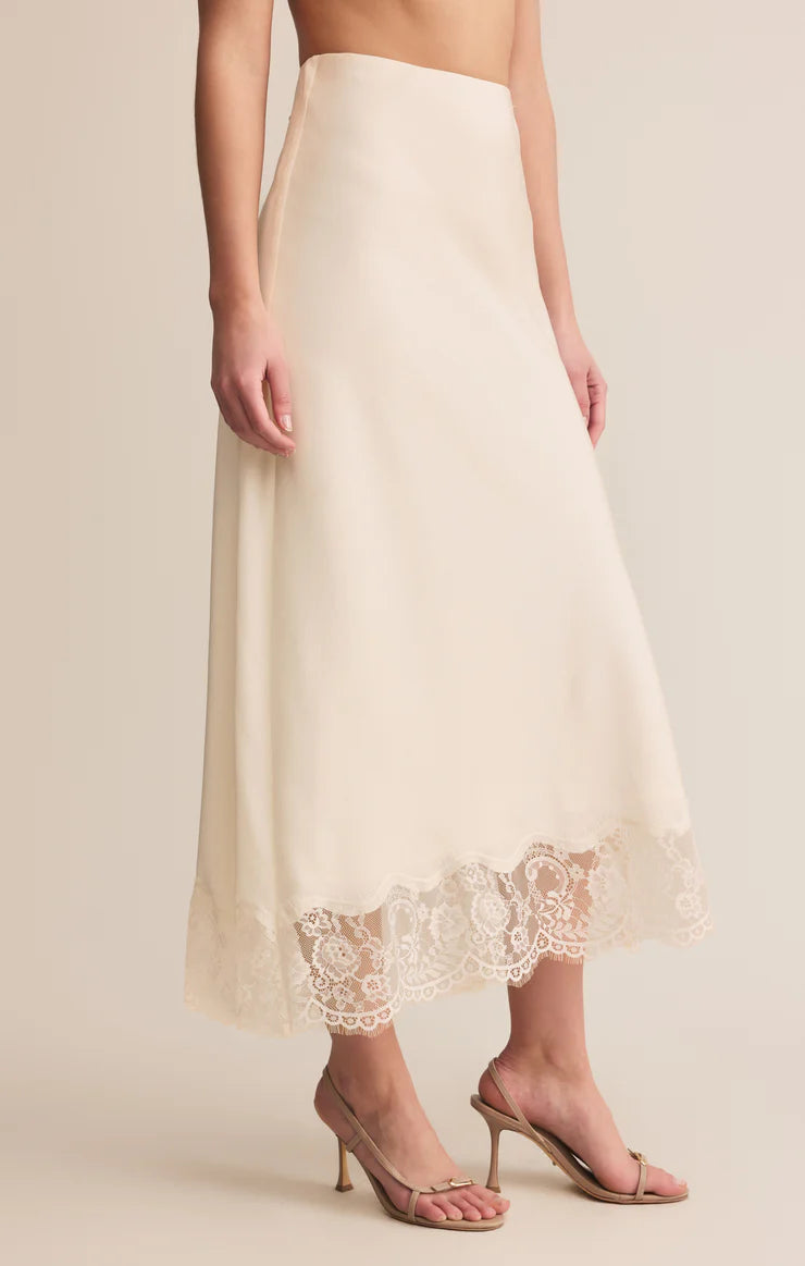 Z Supply Cinder Lace Midi Skirt - Cloud