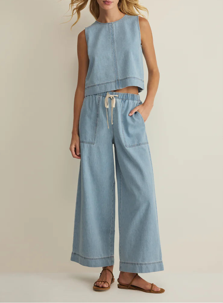 Z Supply Sun Seeker Denim Tank - Coastal Water