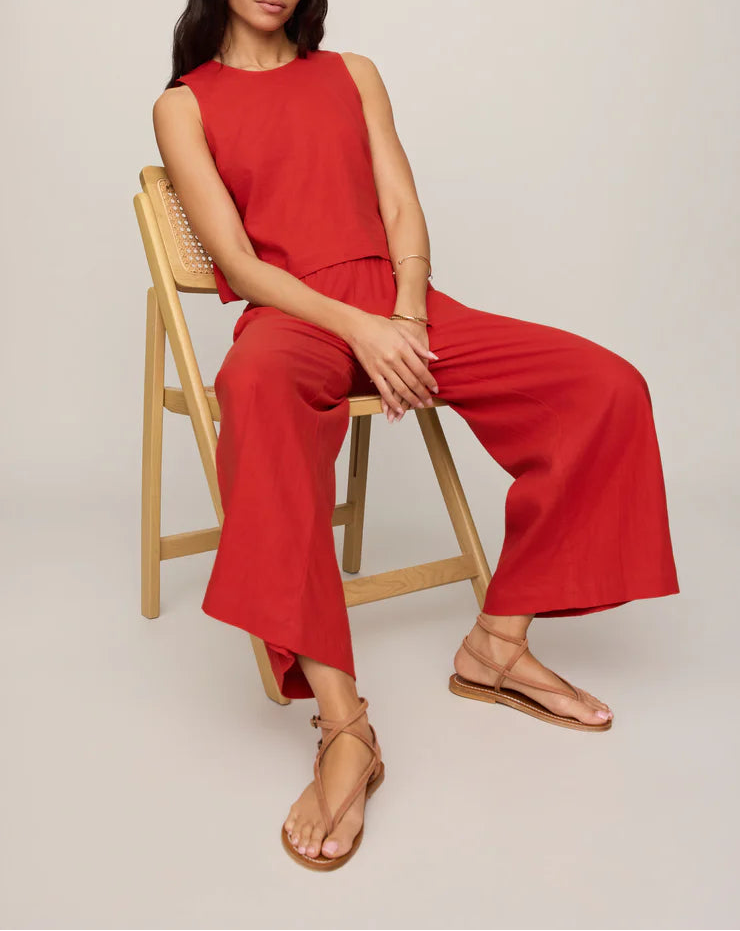 Z Supply Sloane Linen Top - Chili Pepper