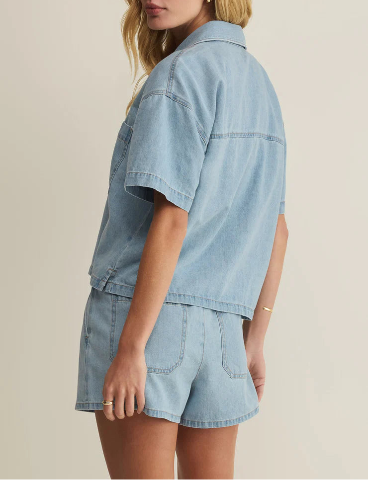 Z Supply Everyday Denim Button Up - Coastal Water