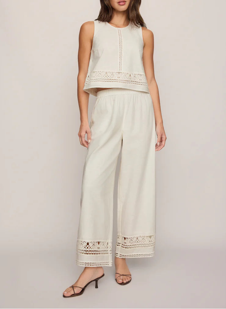 Z Supply Scout Embroidered Pant - White