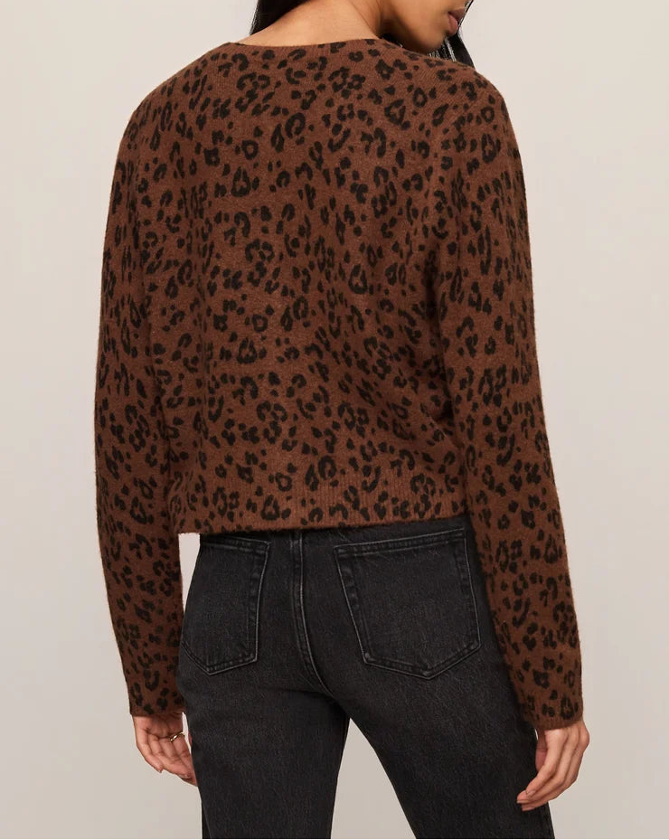 Z Supply Medina Leopard Cardigan - Burnt Umber