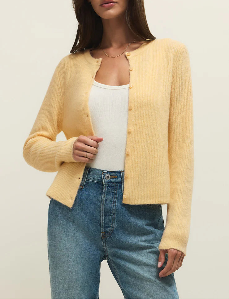 Z Supply Medina Rib Cardigan - Custard