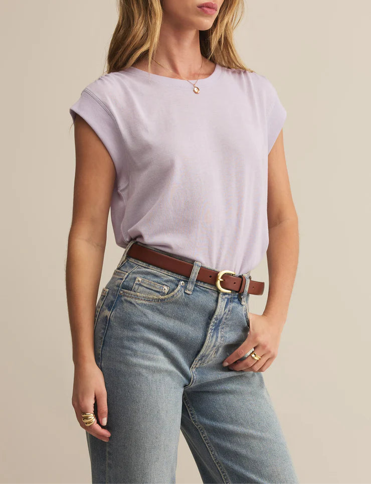 Z Supply Whisper Knit Top - Lavender Ice